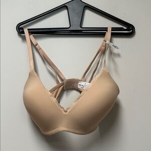 Aerie Tan Wireless Bra with Lace Detail NWT
